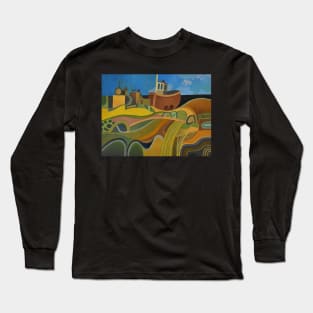 Dungeness Beach Trawlers Kent Long Sleeve T-Shirt